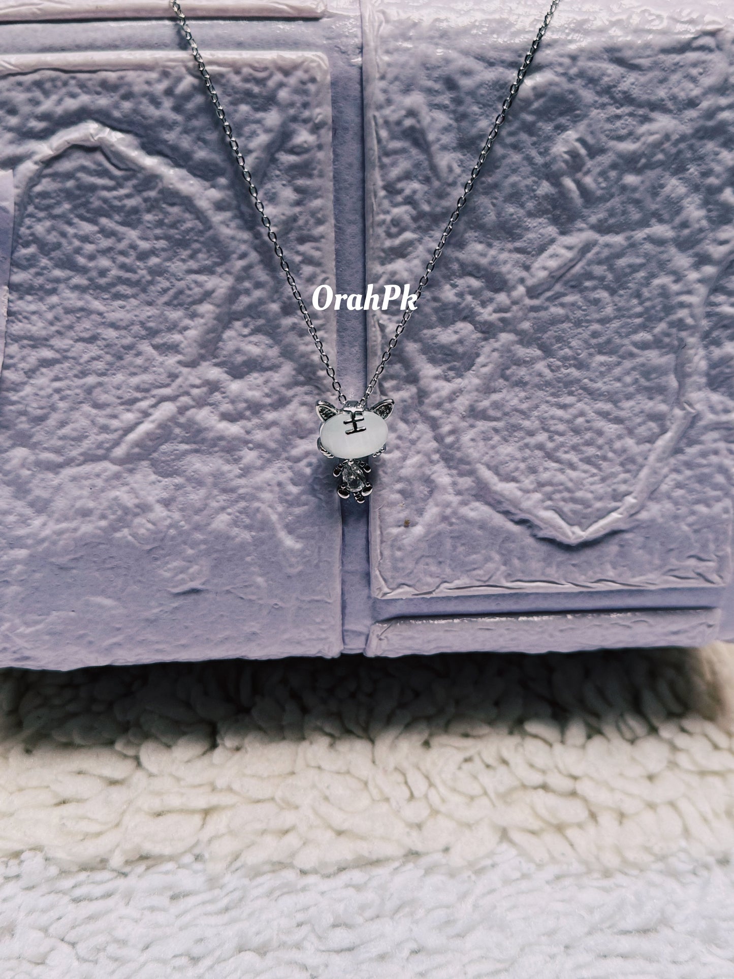 Silver plated Cat Pendant-Stainless Steel