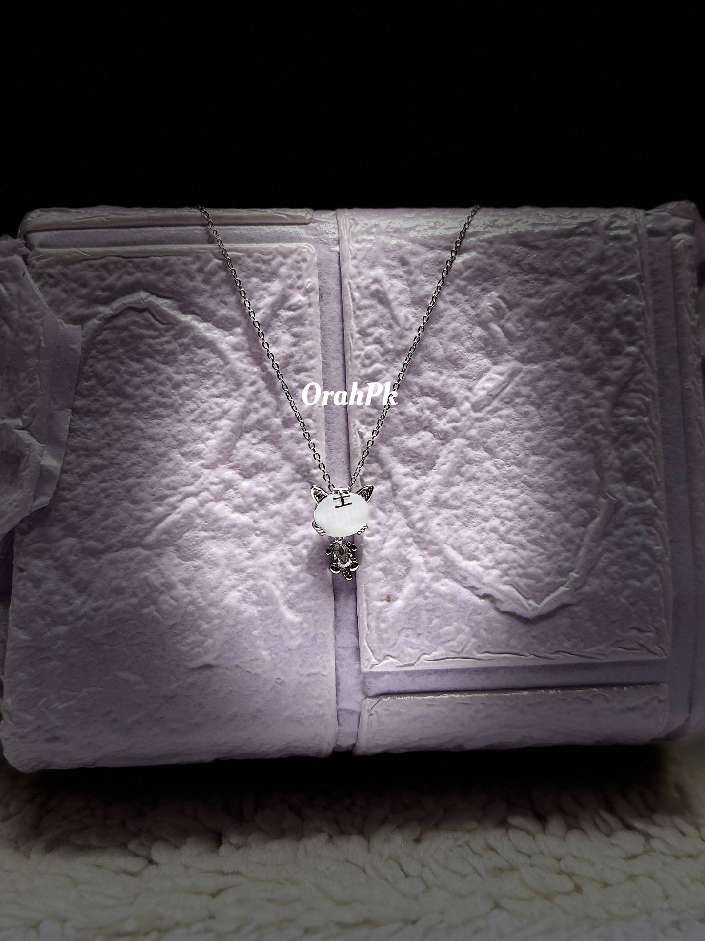 Silver plated Cat Pendant-Stainless Steel